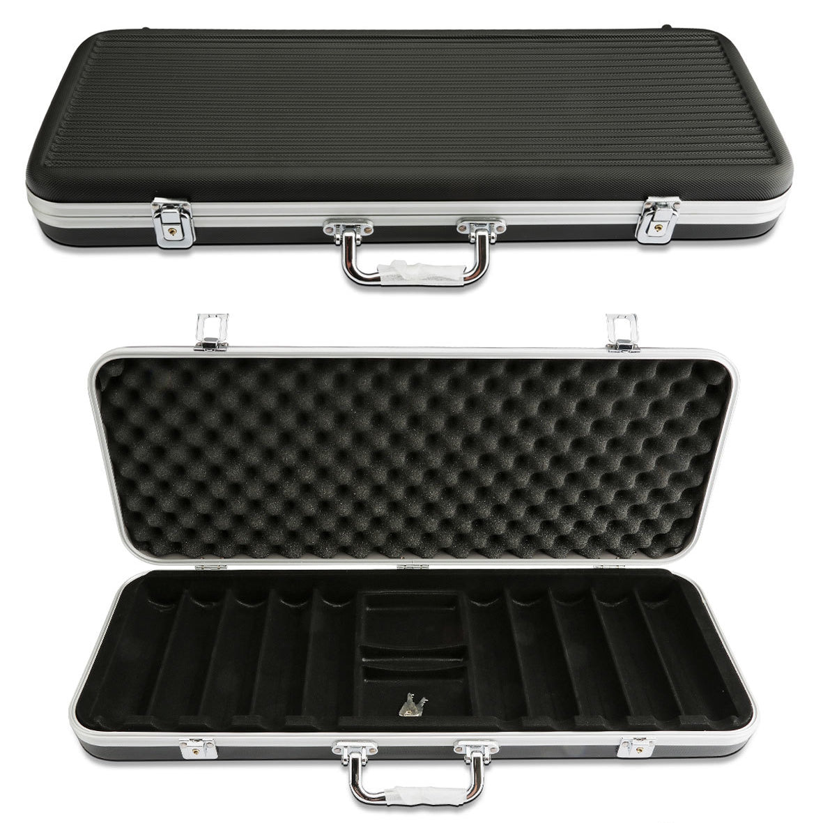 מזוודה שחורה ABS ריקה ל 500 ז'יטונים