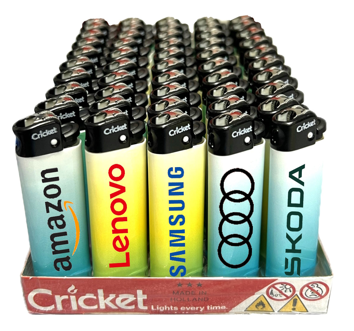 Impression sur briquets Cricket