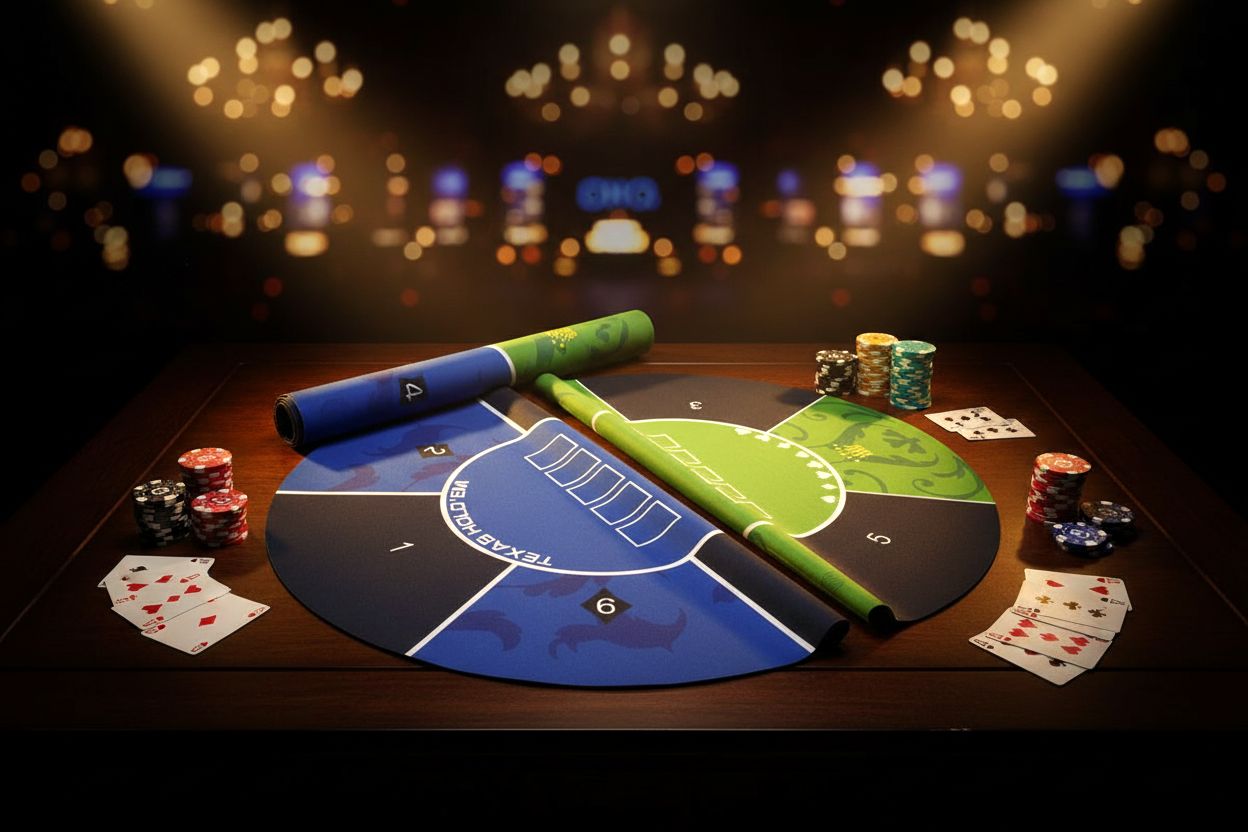 טופ גומי לשולחן קלפים 1.50 עגול