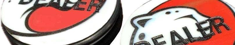Bouton du croupier de style poker