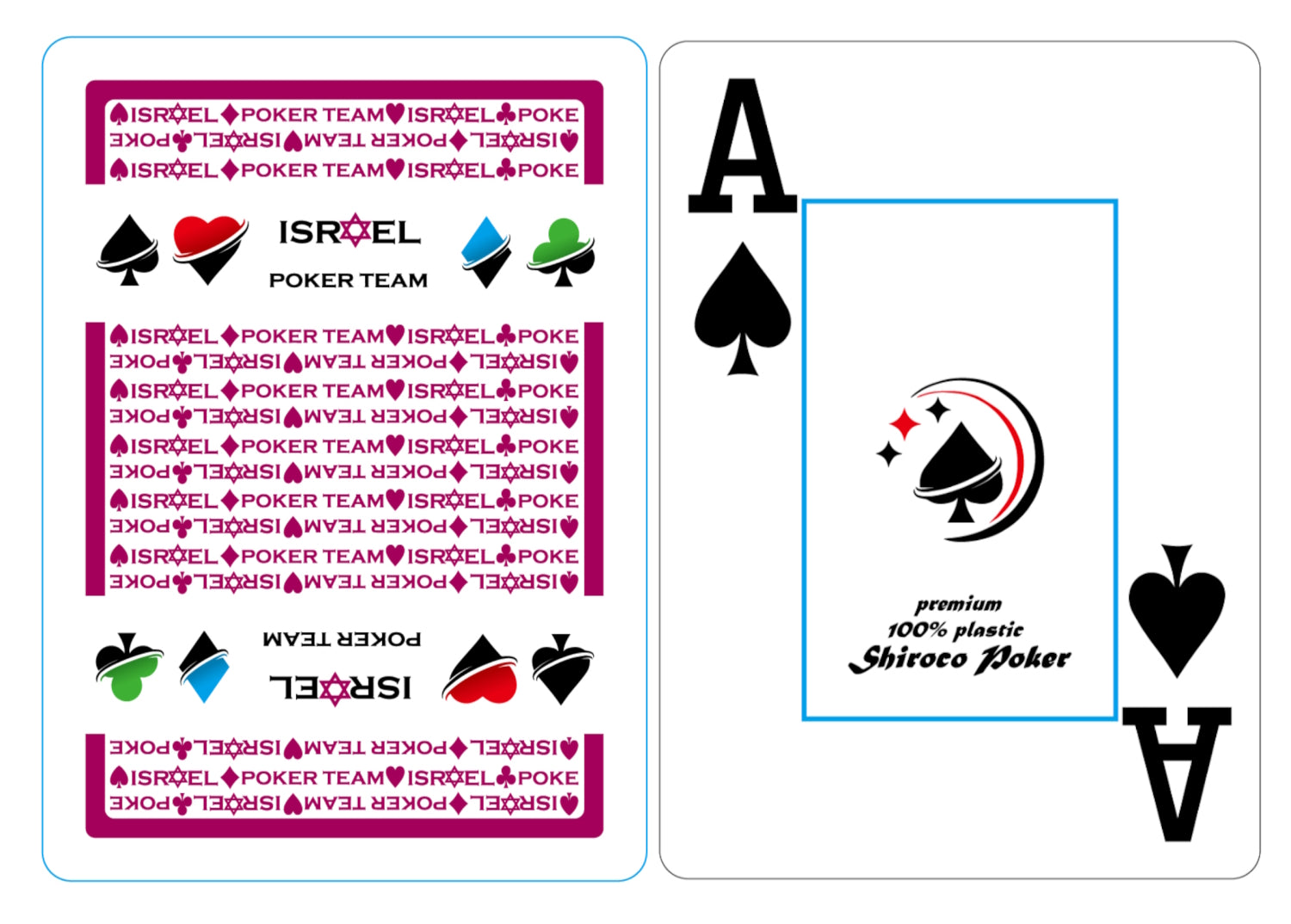 Premium 100% plastic poker cards (4COLOR)