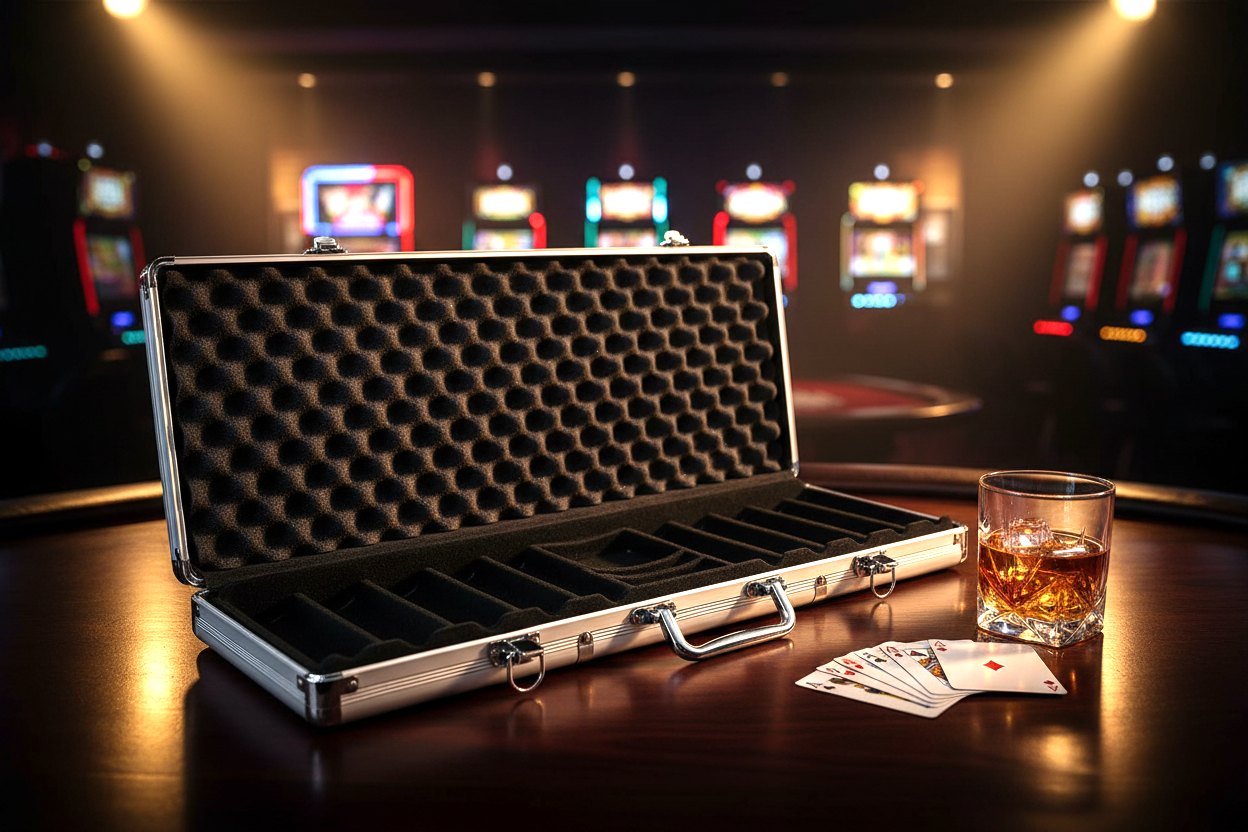 Mallette de poker vide pour 600 jetons
