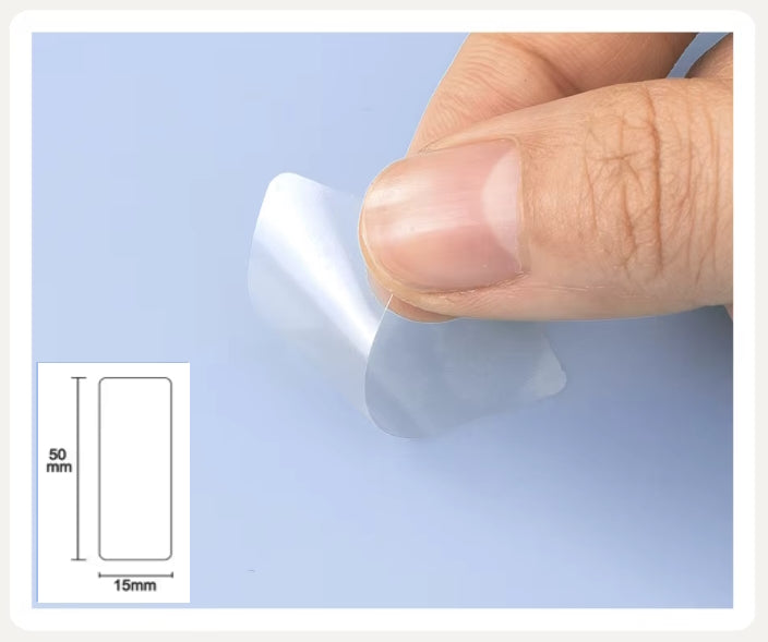 מדבקות מלבניות בהדפס שחור (10 י"ח)