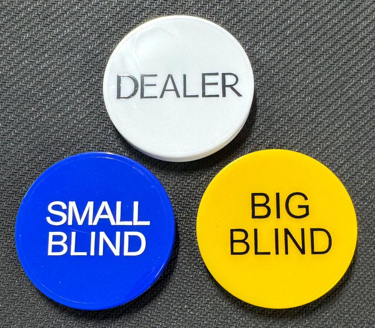 3 boutons pour le poker