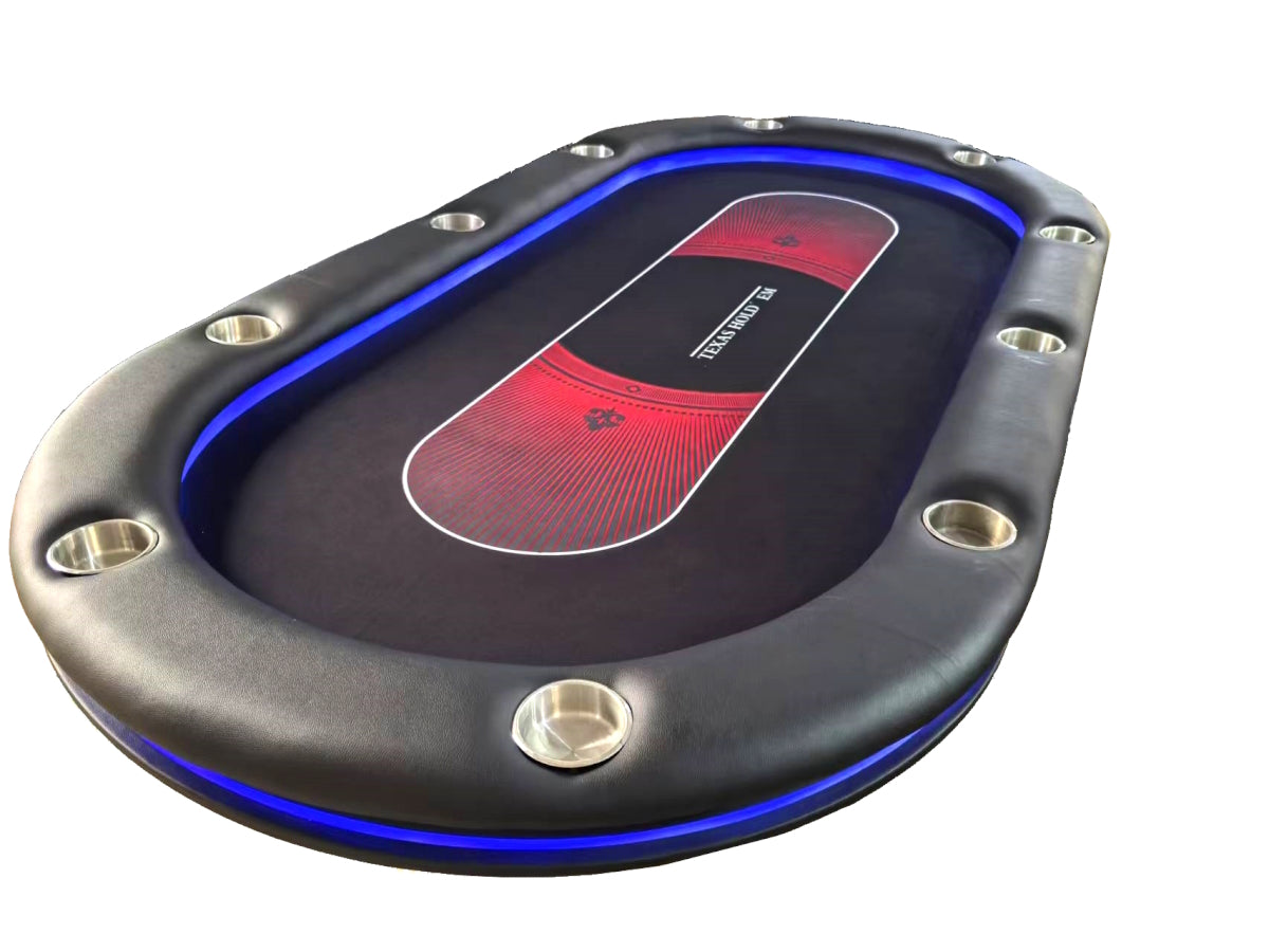 שולחן טופ פוקר וניס 2.40 מפואר+לדים