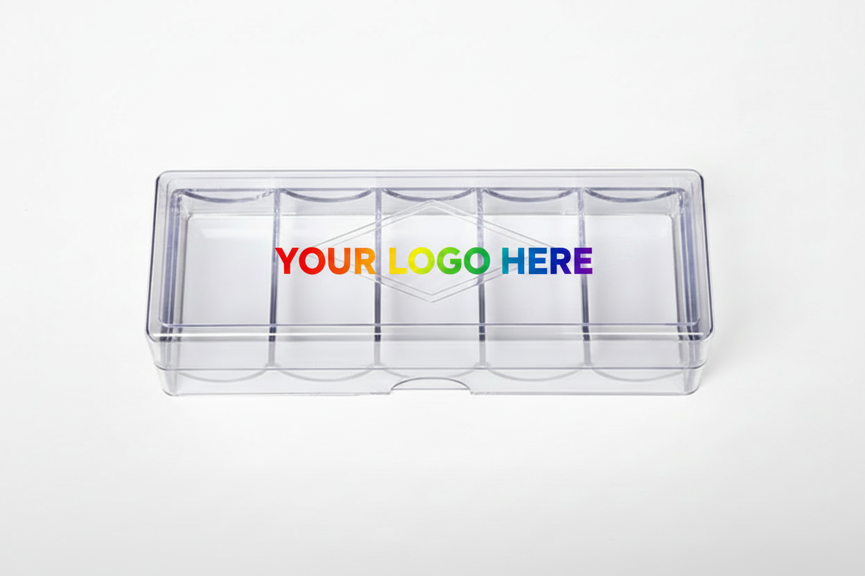 Plexiglass stacker for chips