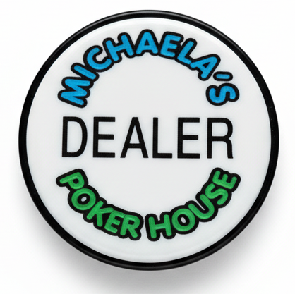 Bouton du croupier de style poker