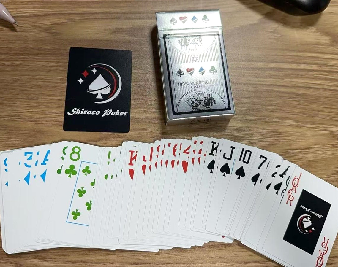 קלפים SILVER Premium לפוקר 100% פלסטיק (4COLOR)