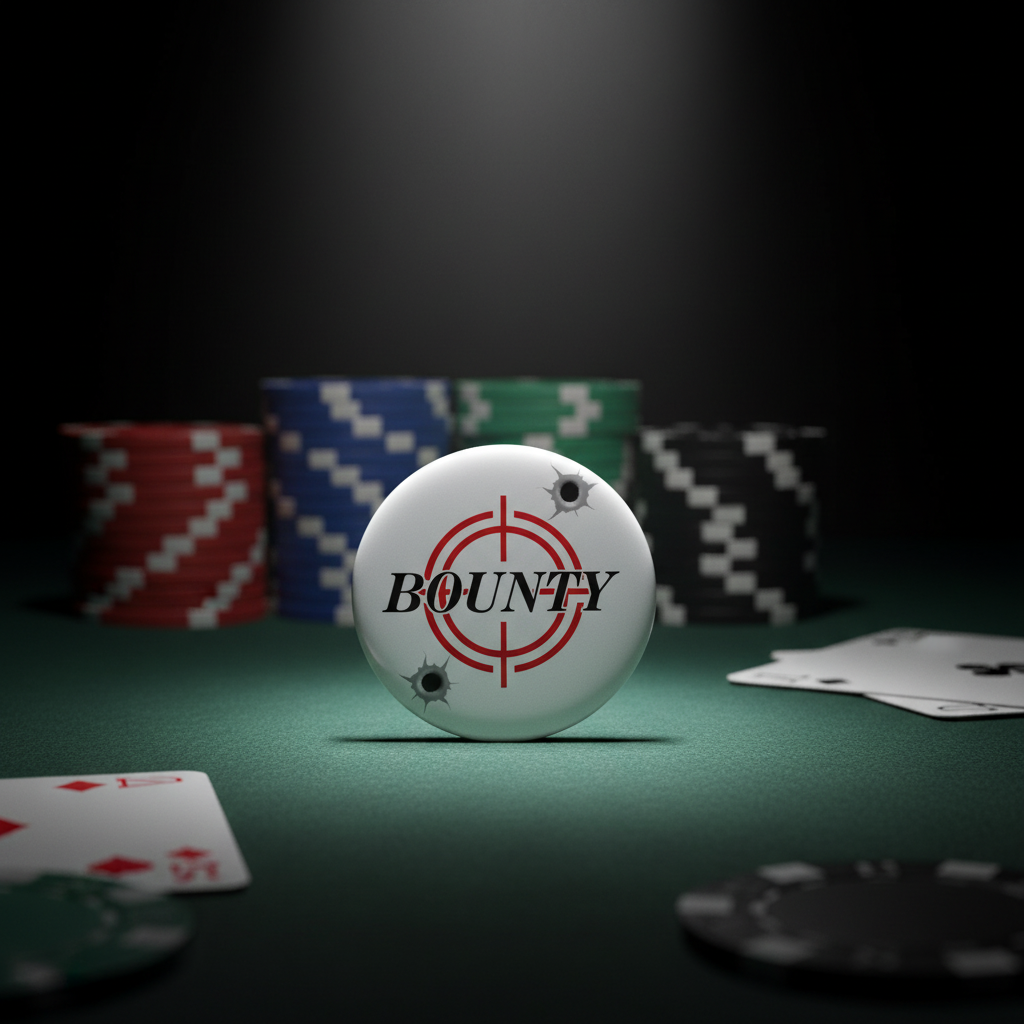 כפתור BOUNTY על שולחן פוקר
