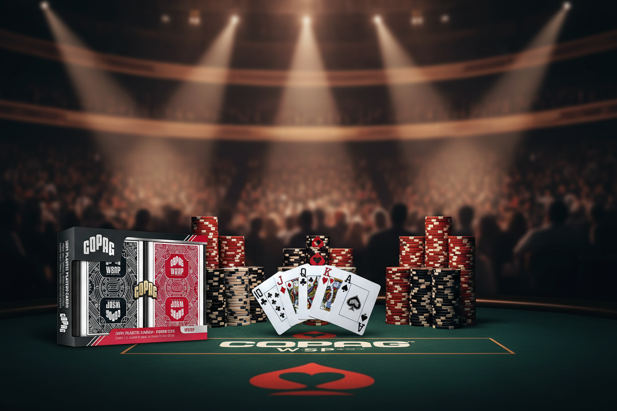קלפי Copag WSOP 100% פלסטיק – סט טורניר World Series of Poker מקצועי