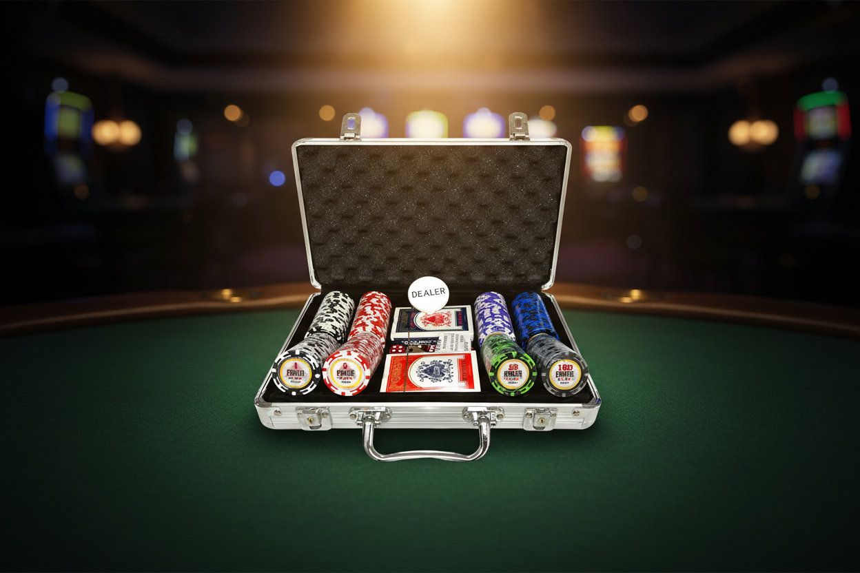 מזוודת POKER Shiners - אווירת קזינו