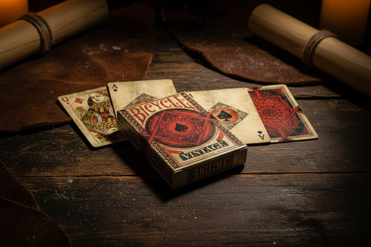 קלפי בייסיקל Vintage Classic – חפיסת קלפים וינטאז' מקצועית לפוקר ומשחקי קלפים
