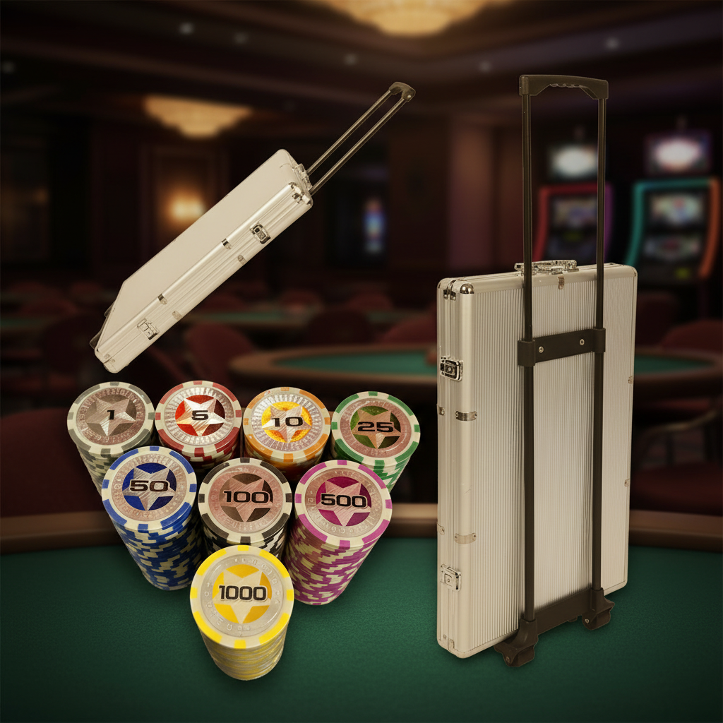 מזוודת פוקר אלומיניום - אווירת קזינו