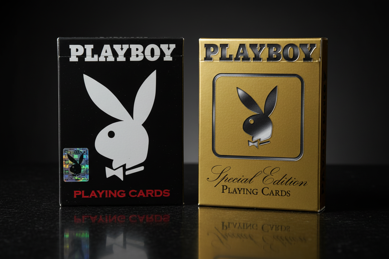 Playboy playing cards black and gold special edition premium product photo