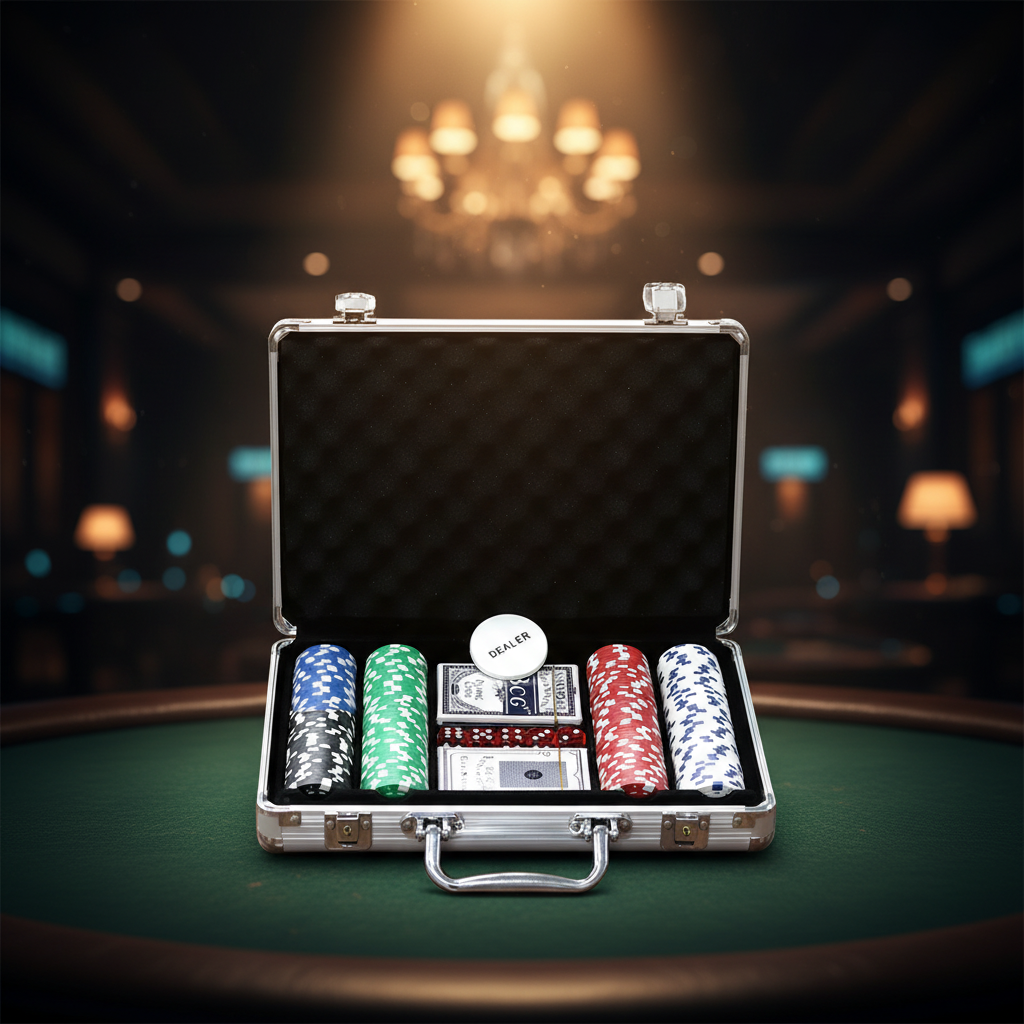 מזוודת פוקר קטנה - אווירת קזינו