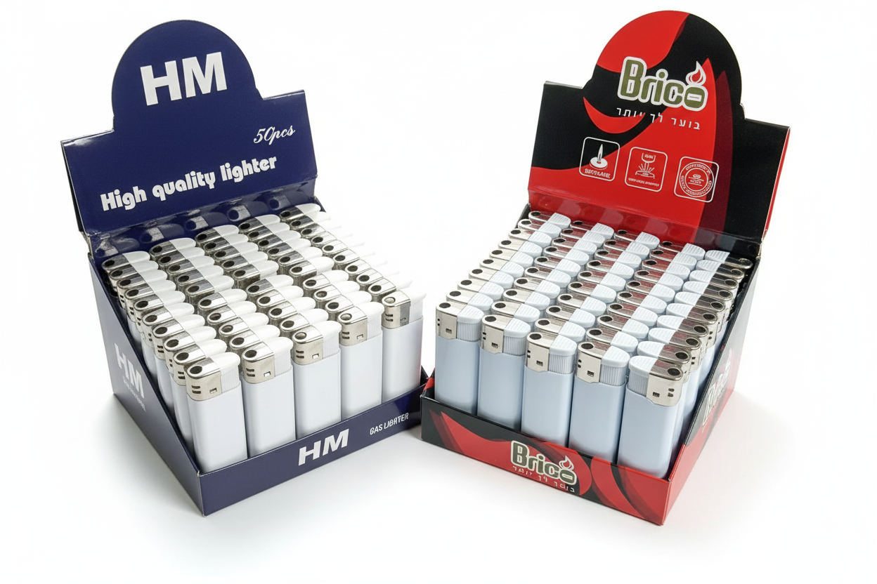 קופסאות מצתים HM ו-Brice בכמות גדולה