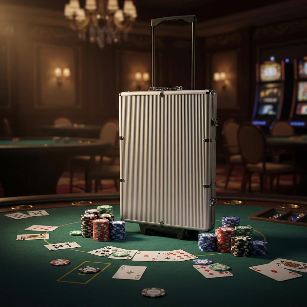 מזוודת פוקר אלומיניום - אווירת קזינו