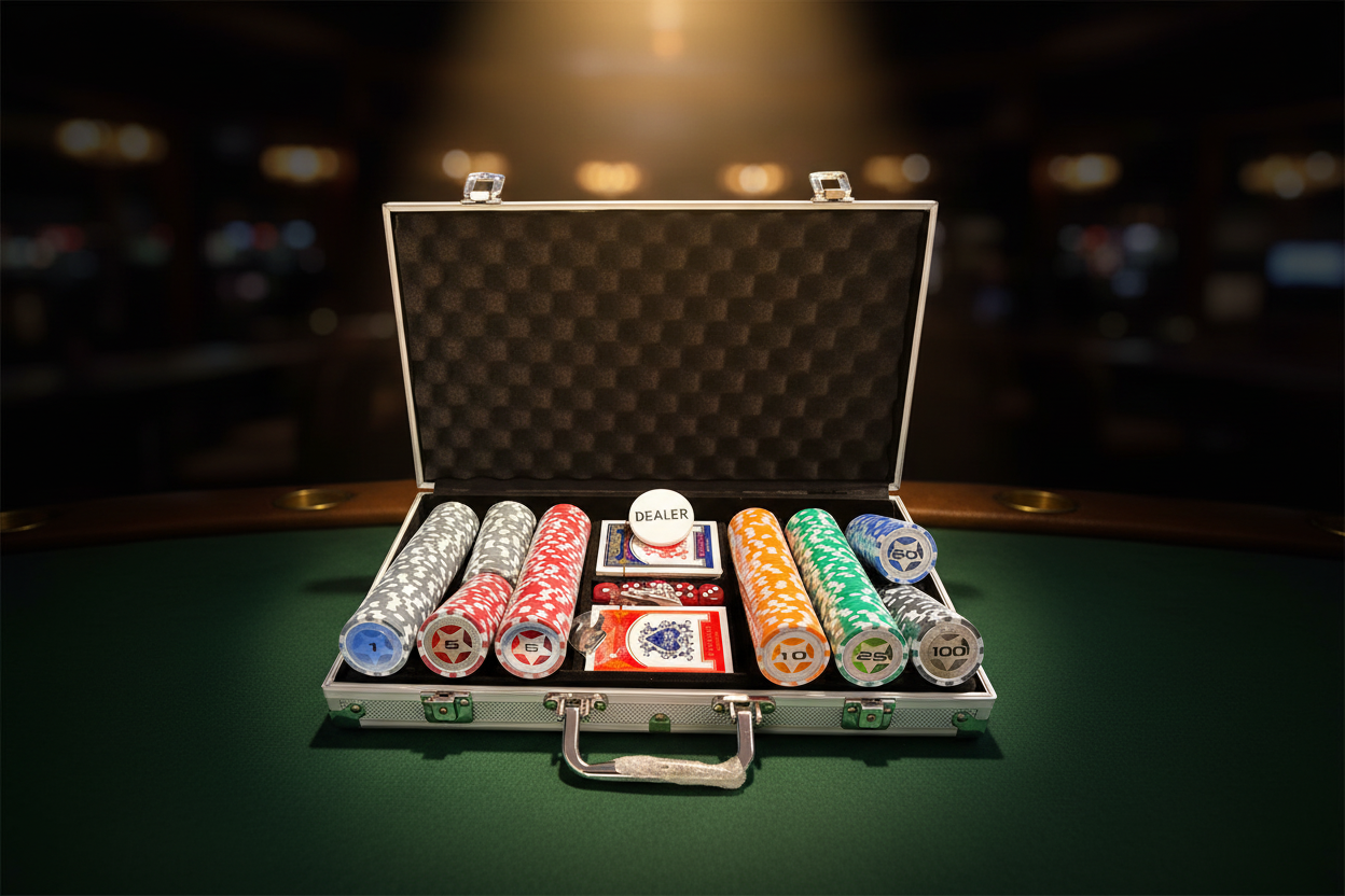 מזוודת פוקר כוכב - אווירת קזינו