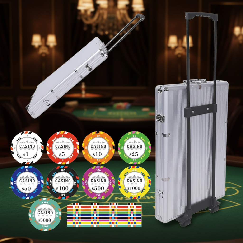 מזוודת פוקר CASINO - אווירת קזינו