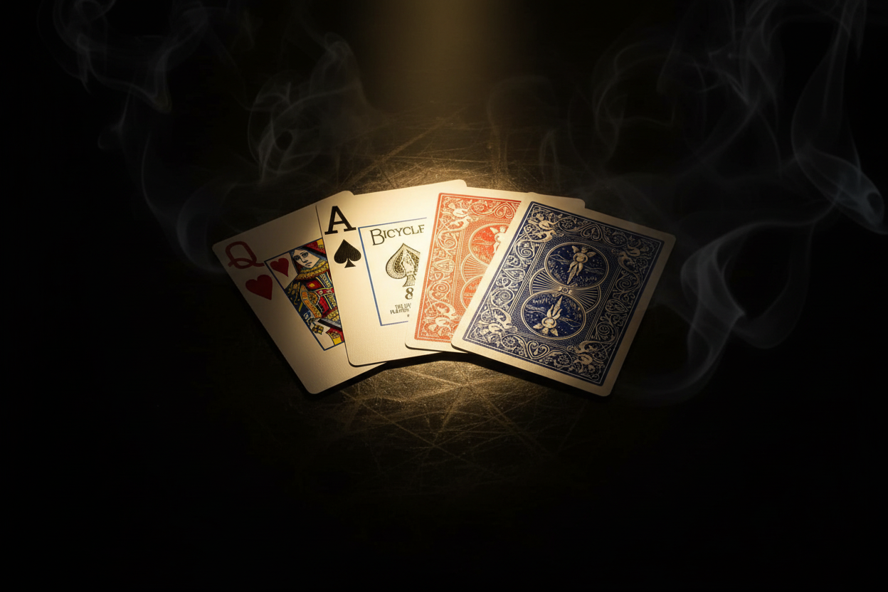 קלפי בייסיקל 88 לקוסמים ואספנים – חפיסת קלפים מקצועית אדום וכחול