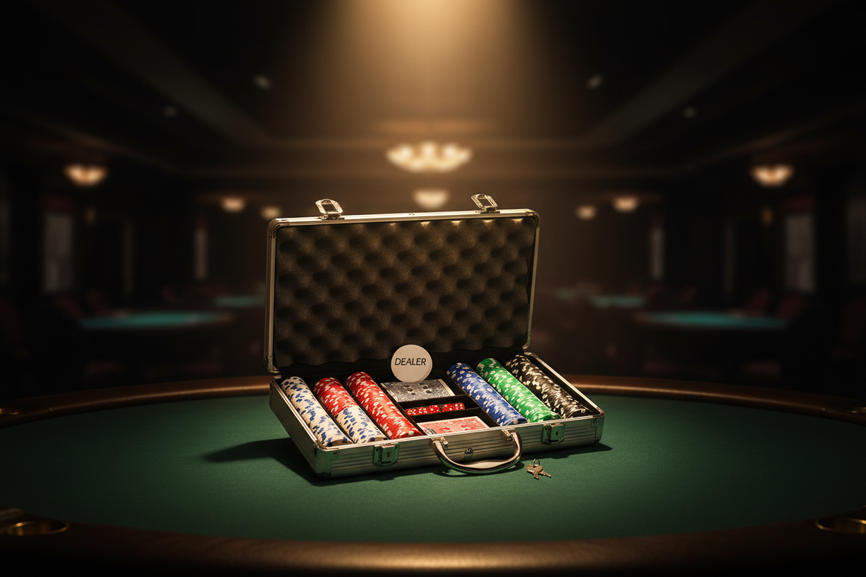 מזוודת פוקר קטנה - אווירת קזינו