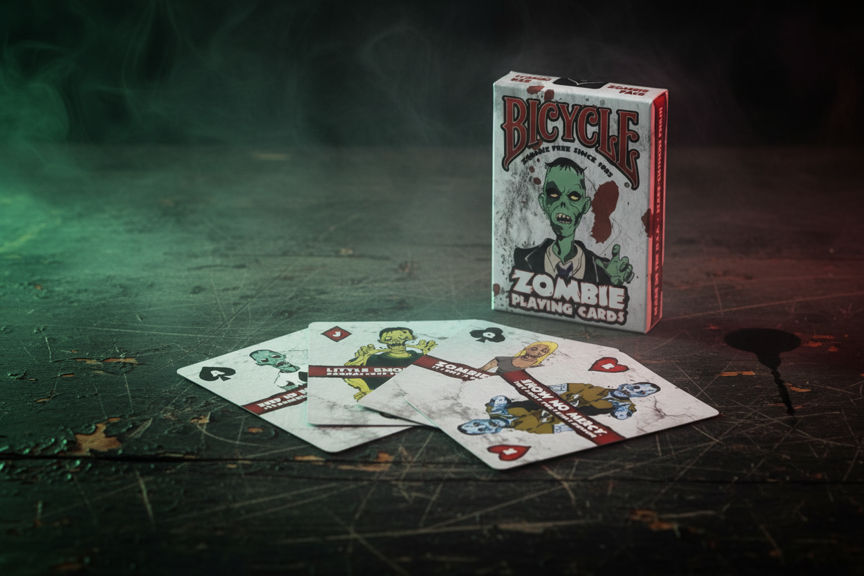 קלפי בייסיקל Zombie – חפיסת קלפים מקצועית עם עיצוב זומבי למשחקי קלפים ופוקר
