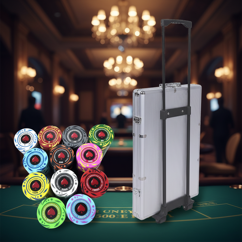 מזוודת פוקר אירופאית - אווירת קזינו