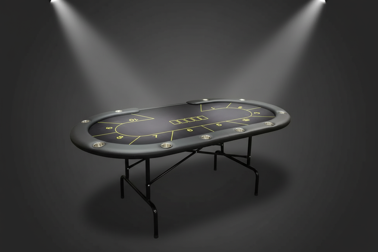 שולחן פוקר שחור צהוב סטודיו