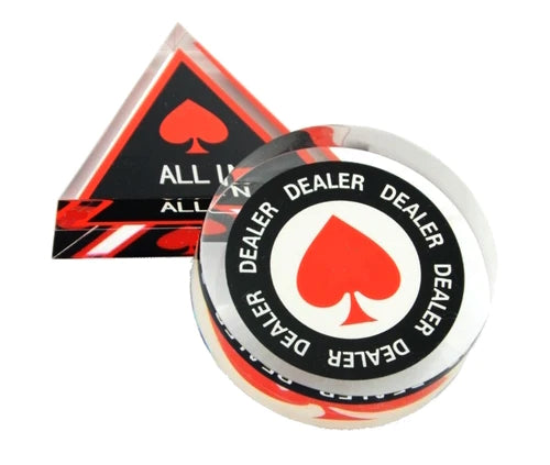 Boutons de croupier 2 ÉTOILES pour le poker Texas Hold'em