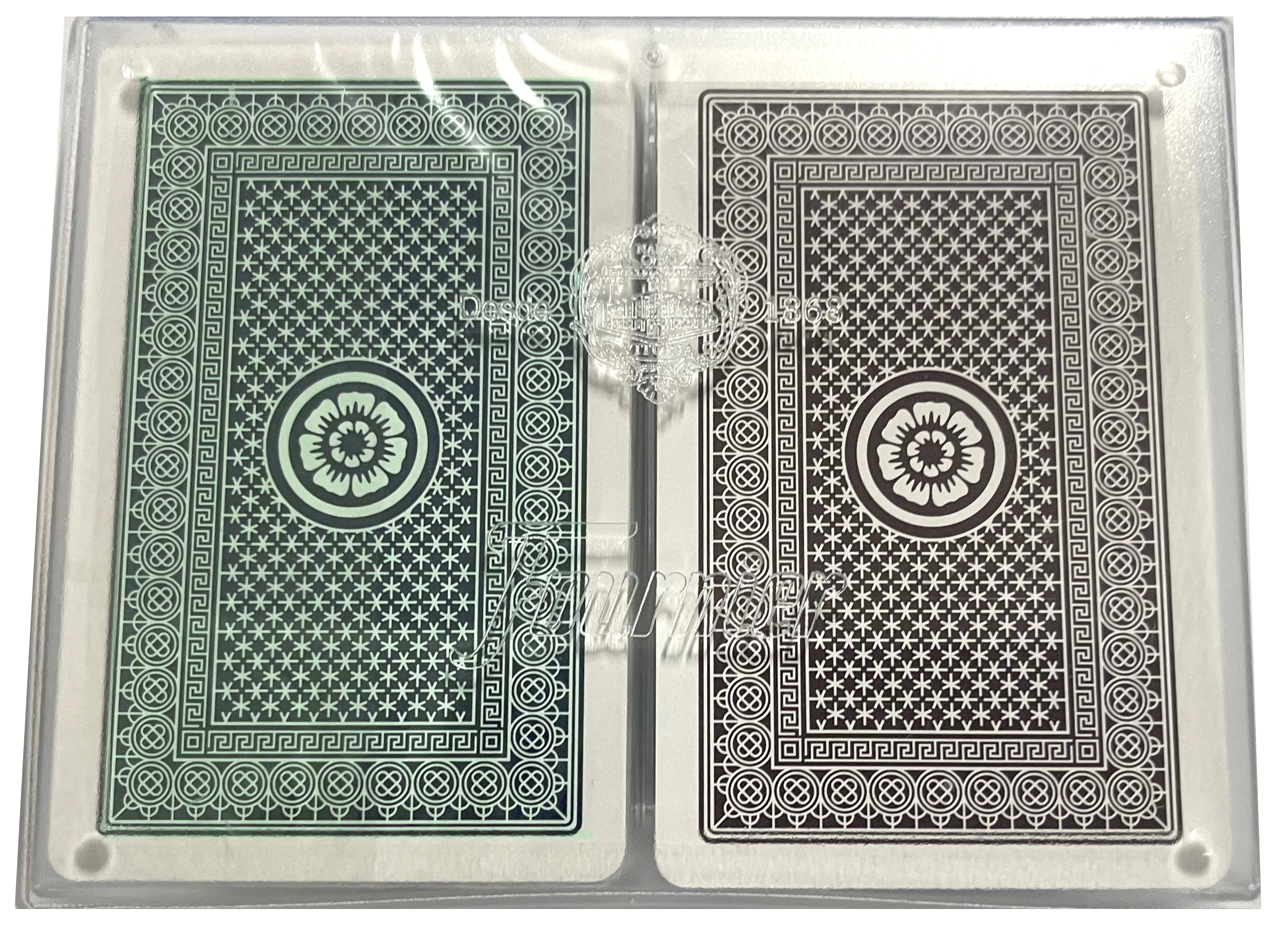 קלפים פלסטיק פורניר גולד לרמי ברידג' (זוג)