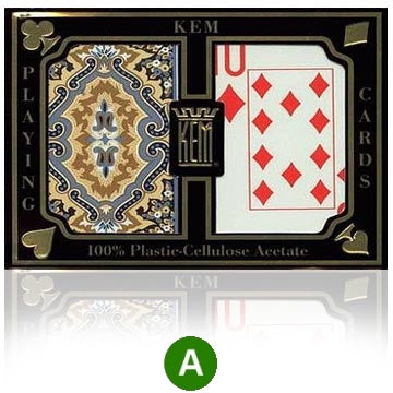 קלפים KEM פלסטיק איכותי לפוקר 21