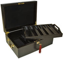 Valise vide en bois massif pour 500 jetons