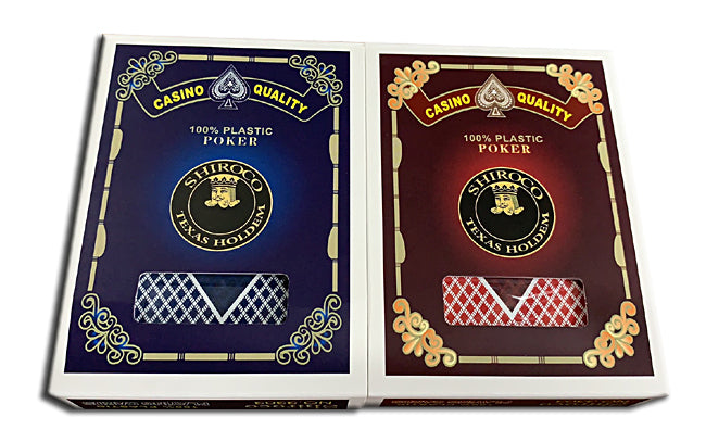 קלפים לפוקר 100% פלסטיק בקופסה (ליחידה)