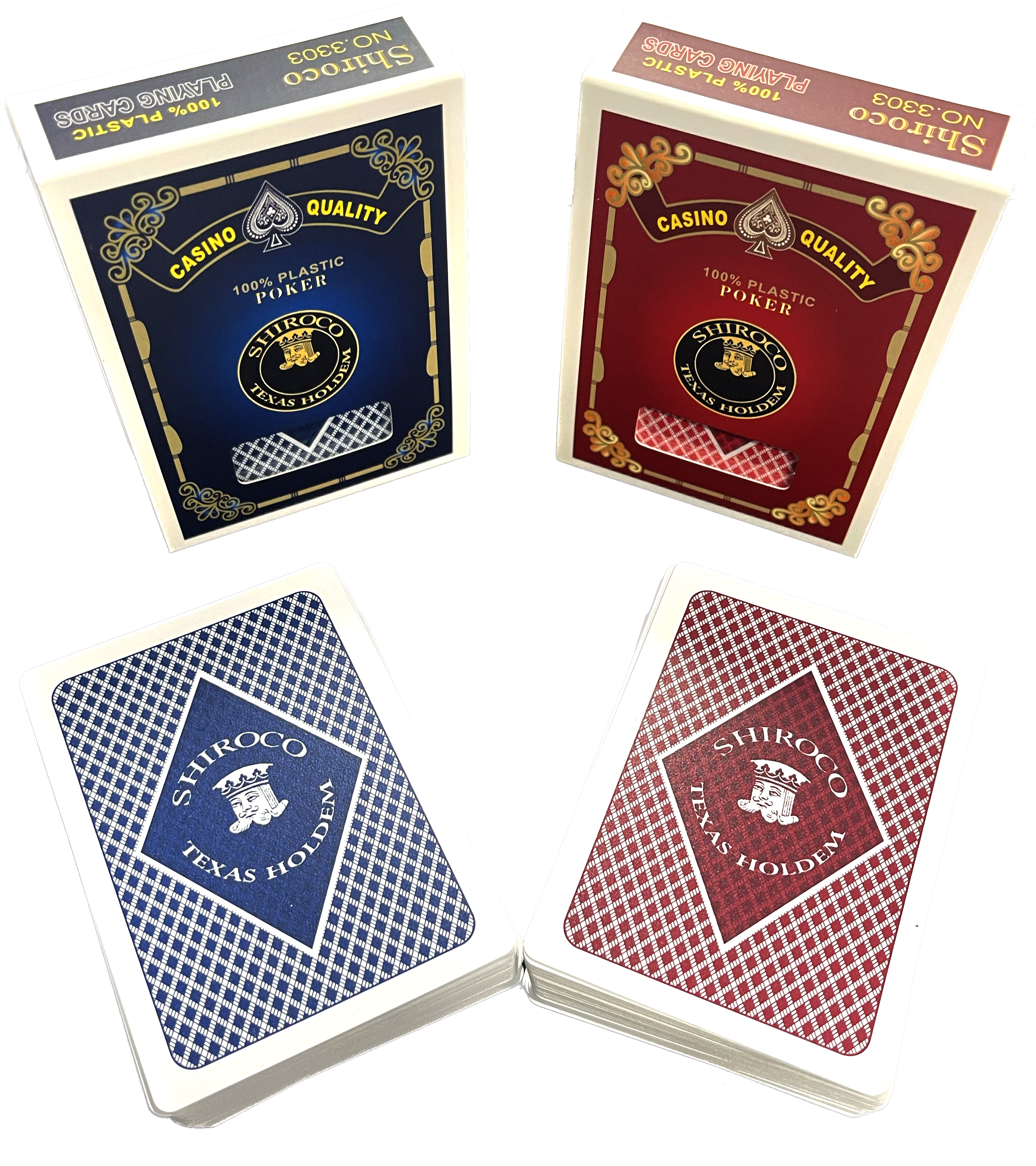 Cartes de poker 100% plastique dans une boîte (à l'unité)