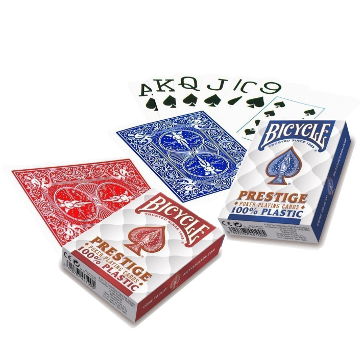 קלפים 100% פלסטיק איכותי bicycle לפוקר