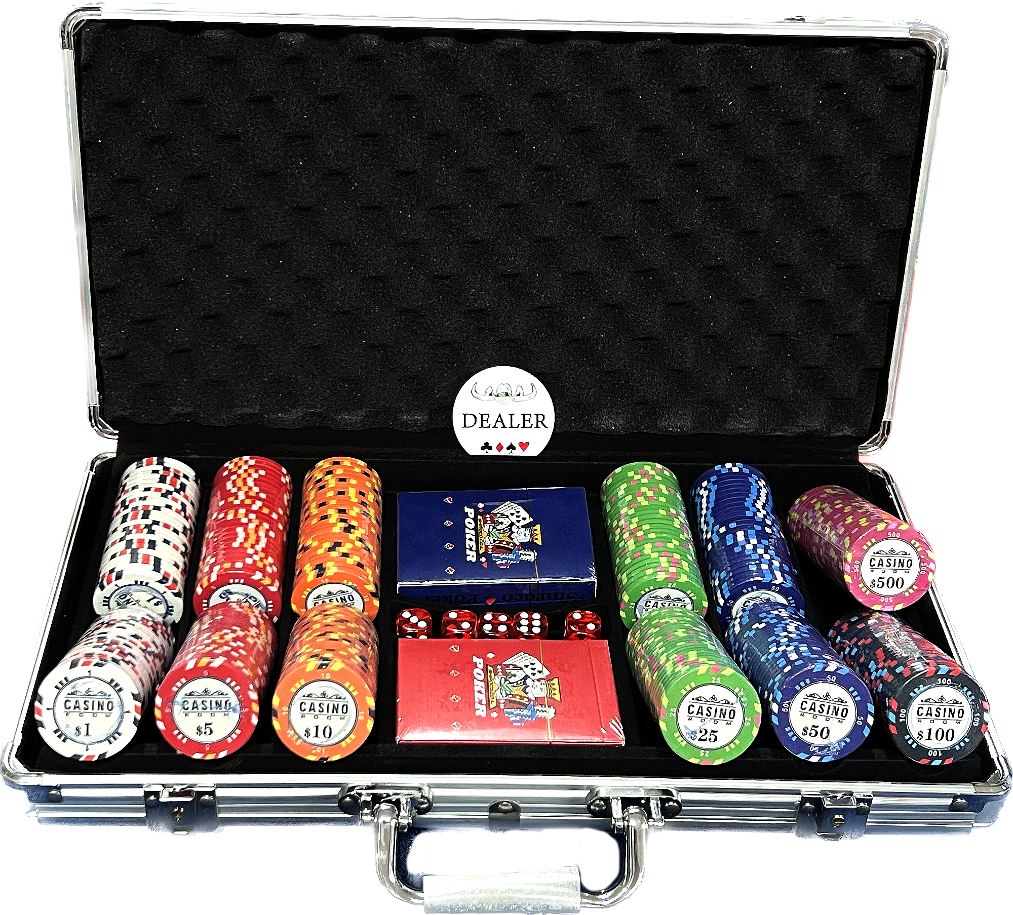 מזוודת CASINO 300 קרמי 10 גרם