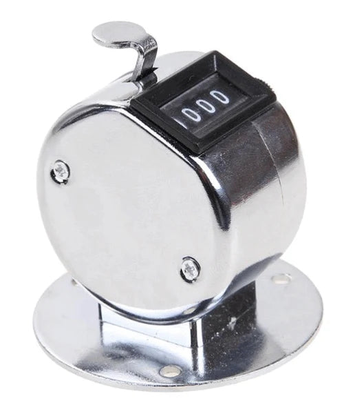 נומרטור קאונטר בסיס לספירה ידני מתכת כסוף