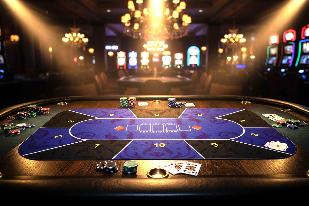 Dessus en caoutchouc pour poker conçu