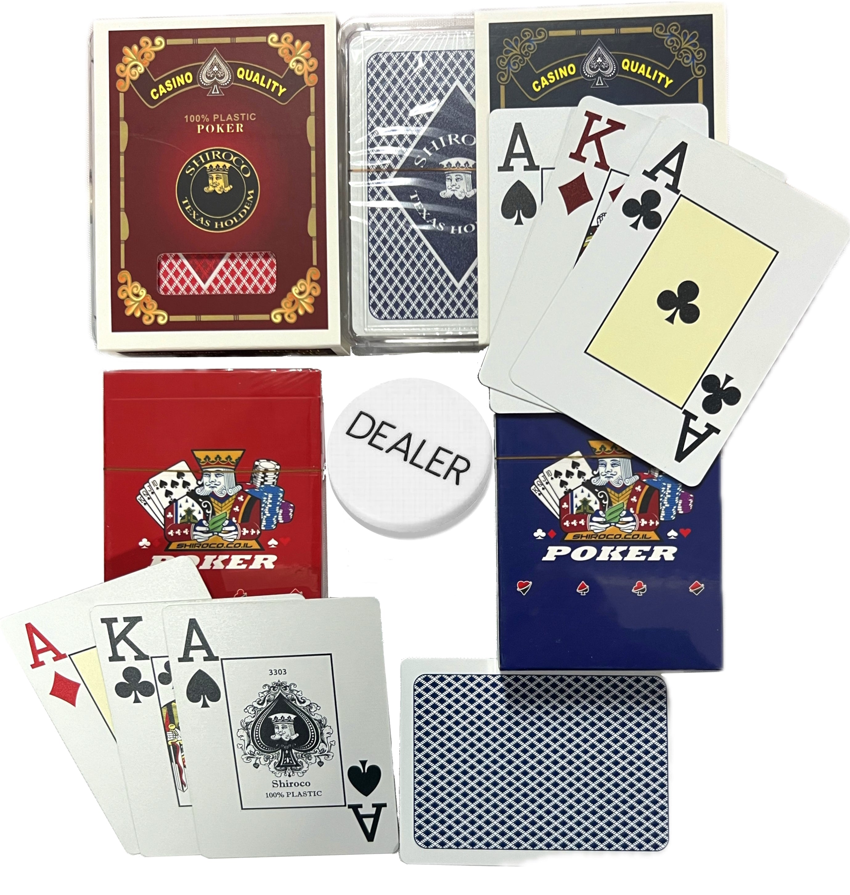 קלפים במבצע קומבו 4 חפיסות שירוקו + דילר