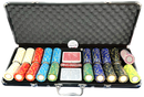 Valise de poker 500 argile lisse Monte Carlo Diamond 14 g 