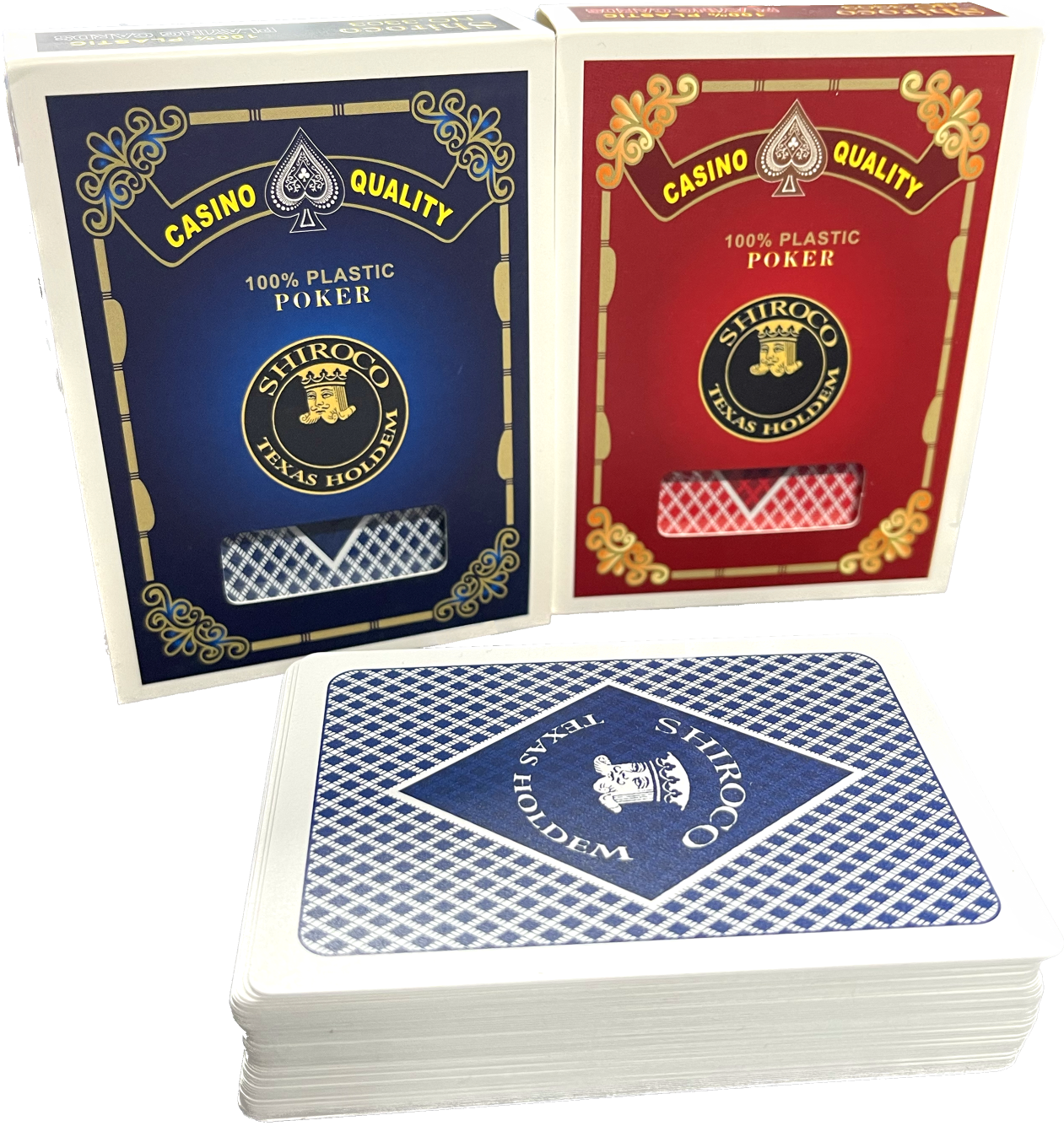 Cartes de poker 100% plastique dans une boîte (à l'unité)