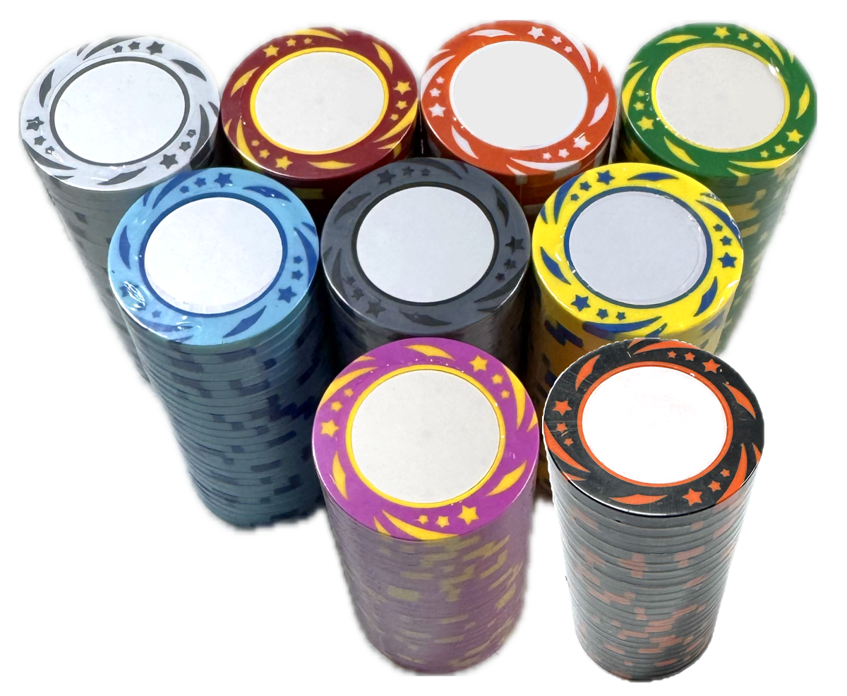 ז'יטונים פלסטיק חלקים ברמה גבוה (₪1.2 לי"ח)