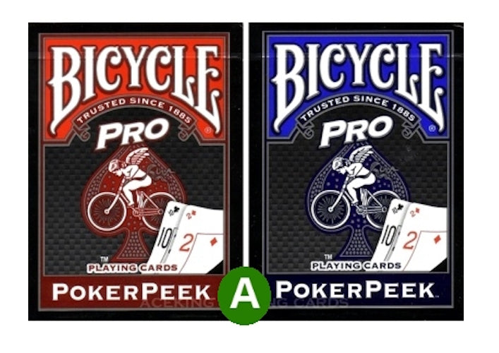 קלפי Bicycle Pro PokerPeek קרטון למינציה – חפיסה מקצועית עם אינדקס הצצה