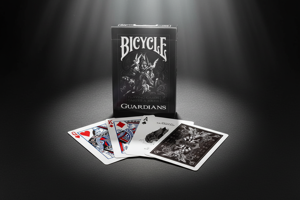 קלפי בייסיקל Guardians – חפיסת קלפים מקצועית עם עיצוב מלאך שומר לפוקר ומשחקי קלפים