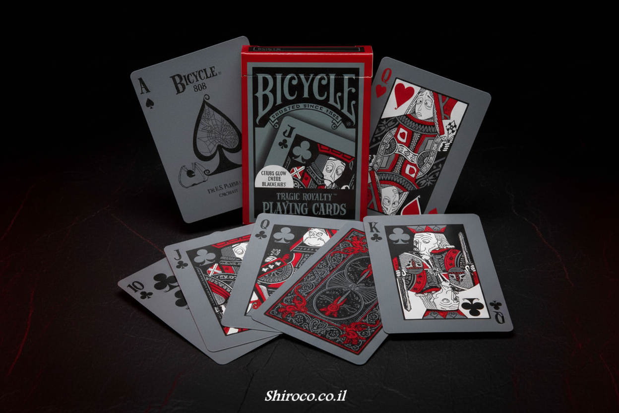 קלפי בייסיקל Tragic Royalty – חפיסת קלפים גותית מקצועית לפוקר ומשחקי קלפים
