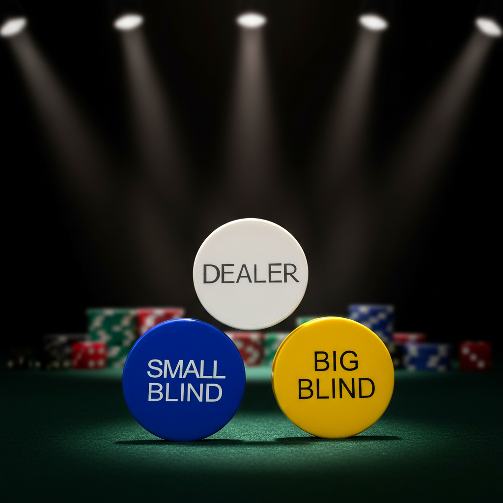 סט 3 כפתורי פוקר עם ספוטים דרמטיים