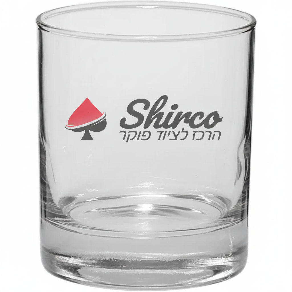 כוס וויסקי עם לוגו שירוקו