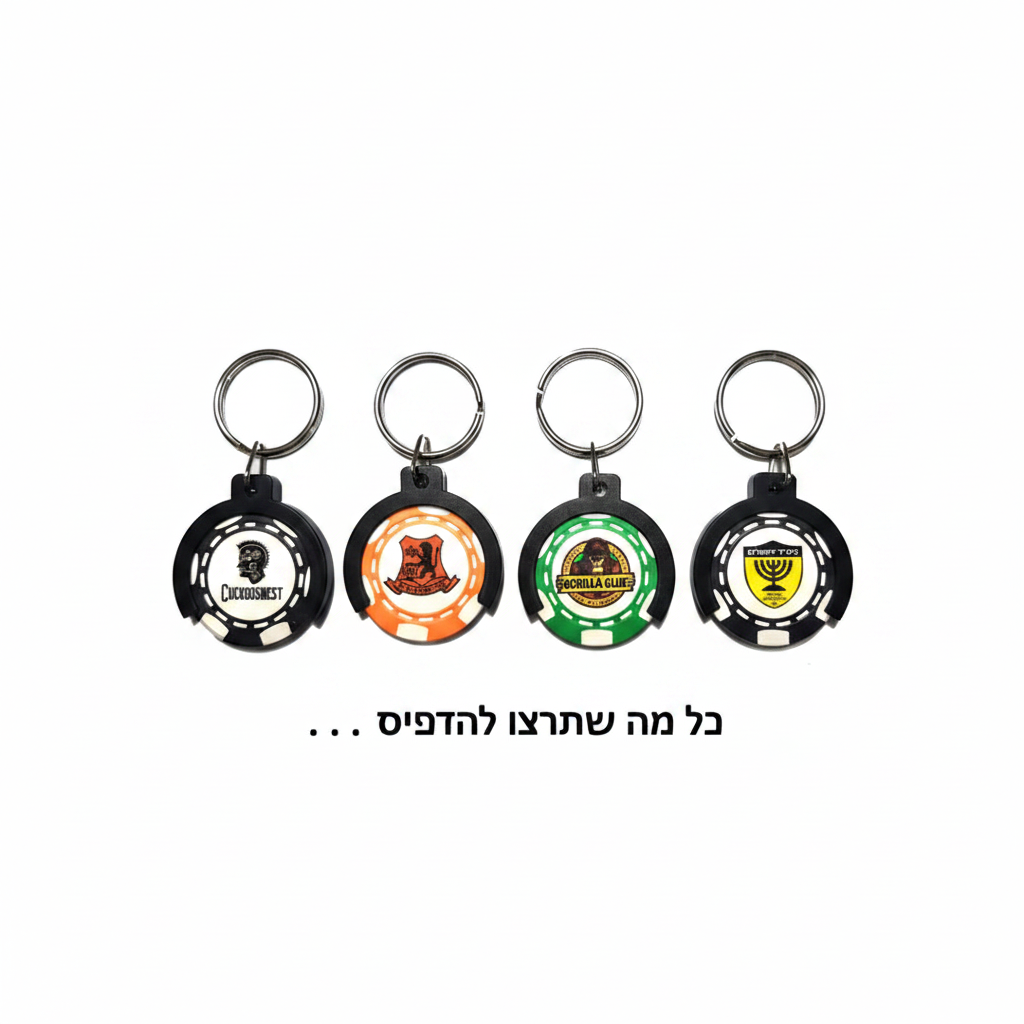 זיטון פוקר ממותג מחזיק מפתחות בעיצוב אישי