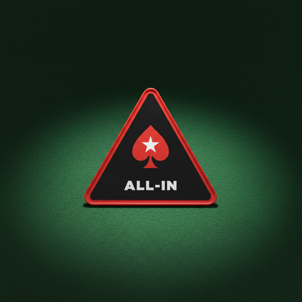 כפתור ALL-IN משולש שחור אדום