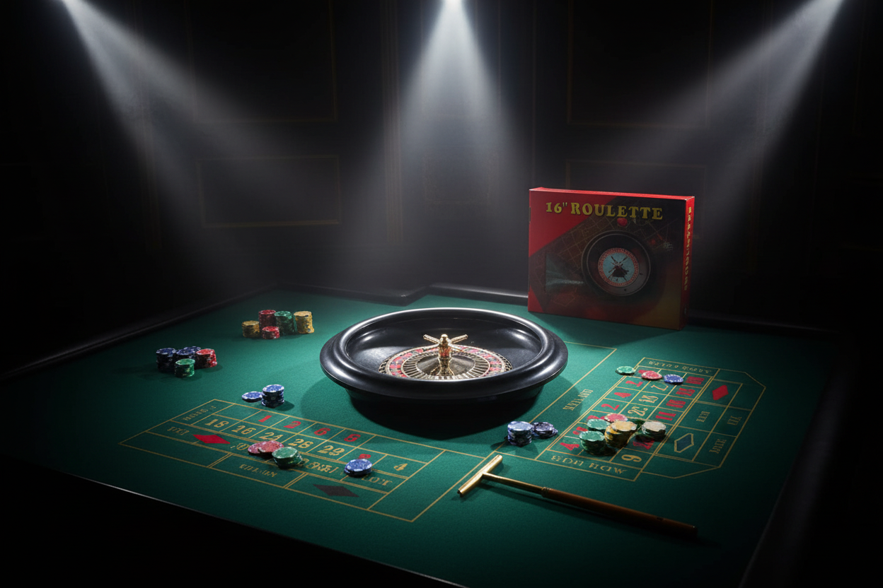 ערכת רולטה 16" על שולחן קזינו